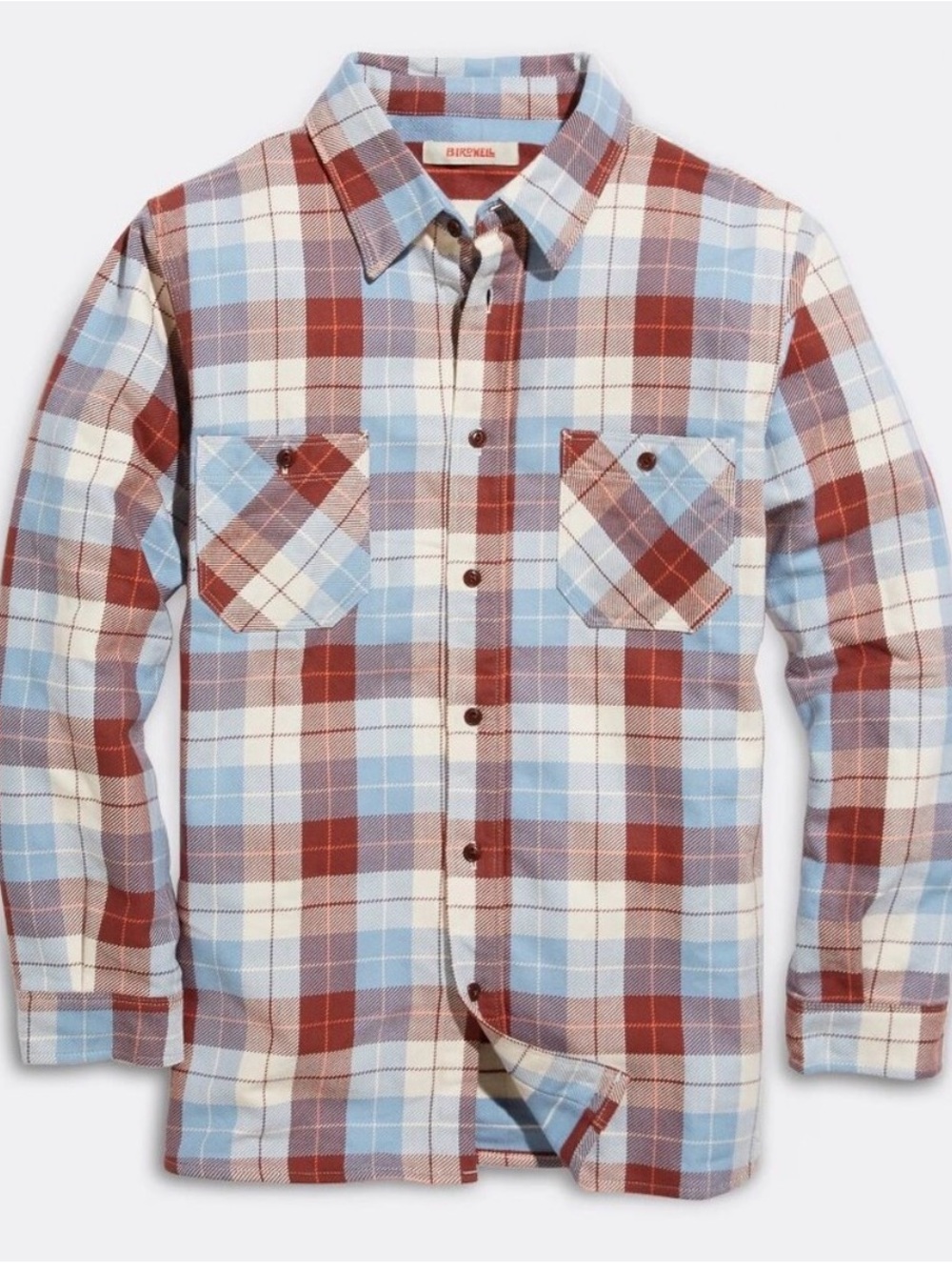 Birdwell Red, White, and Blue Flannel Shirt